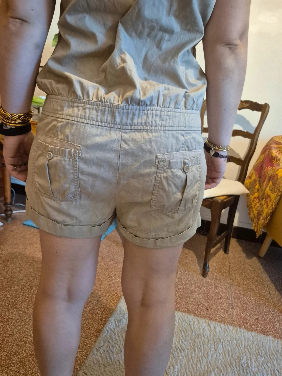 Combishort beige caqui claro liso – photo 7